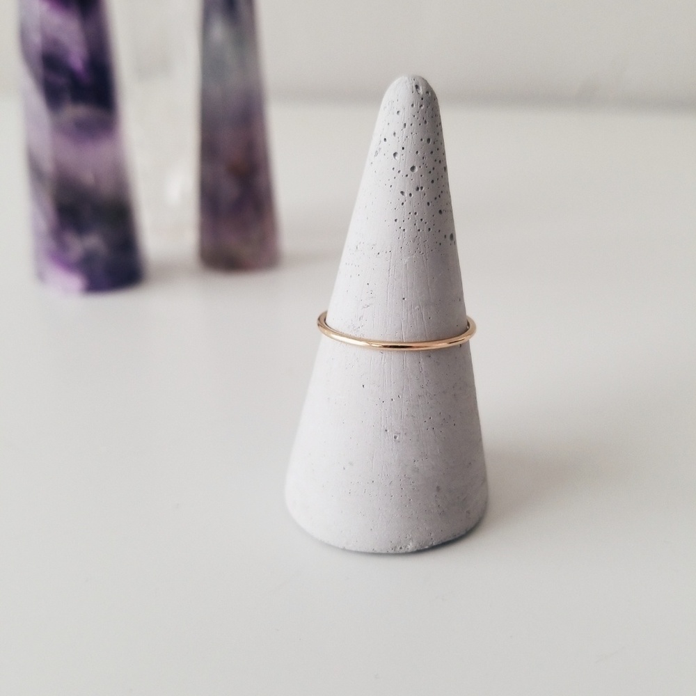 Dainty Goldfilled Plain Stacker Ring Band - Picture 2 of 3